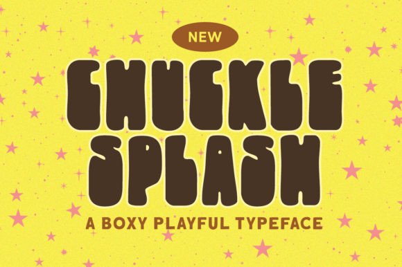 Chuckle Splash: A Playful Boxy Display Font for Modern Designs