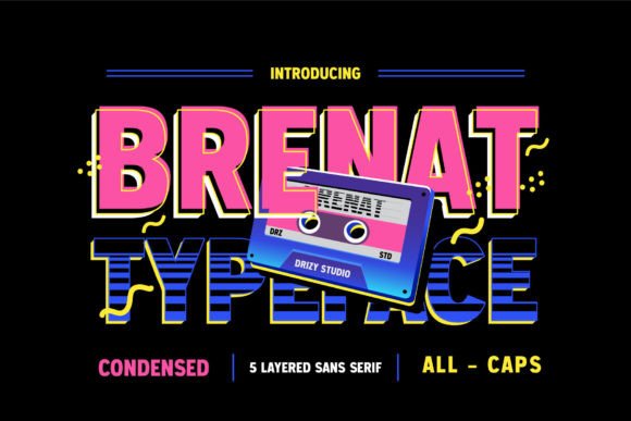 Discover Brenat: A Modern Layered Display Font