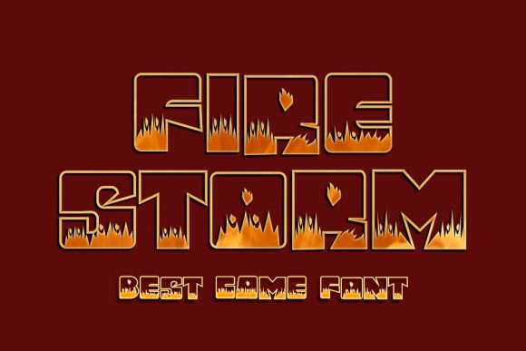 Fire Storm: Ignite Your Design Projects with This Bold Typeface