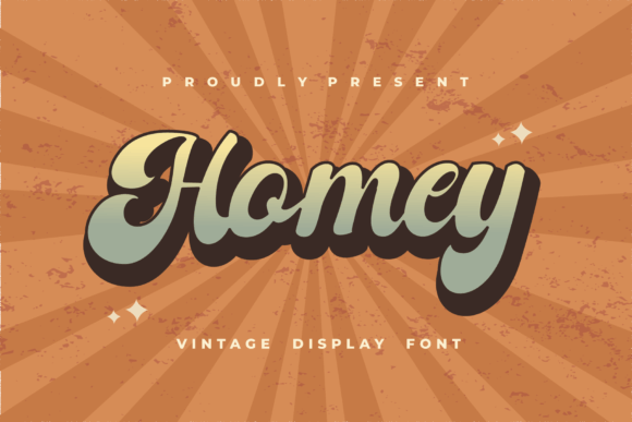 Homey: A Groovy Display Font for Retro Design Projects