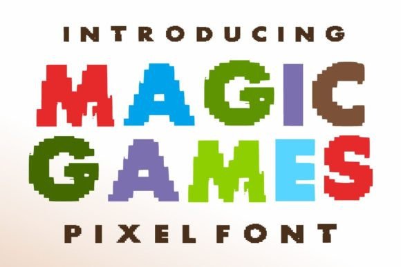 Magic Games: Dynamic Pixel Display Font for Bold Designs