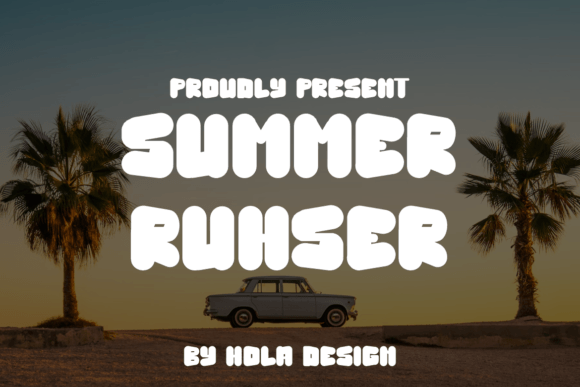 Summer Ruhser: A Bold Display Font for Vibrant Projects