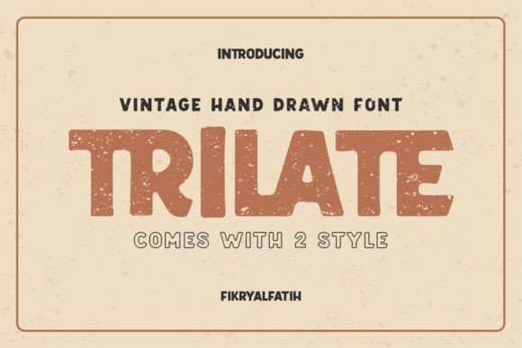 Trilate: A Vintage Display Font for Classic Design