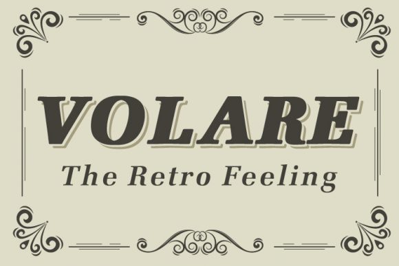 Volare: A Vintage Styled Display Font
